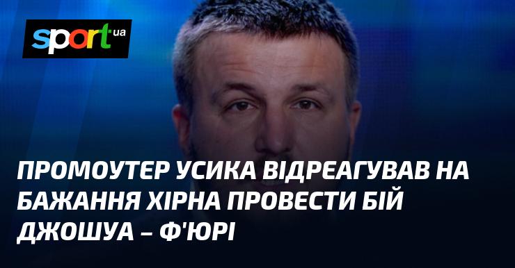 Промоутер Усика висловив свою думку щодо намірів Хірна організувати поєдинок між Джошуа та Ф'юрі.